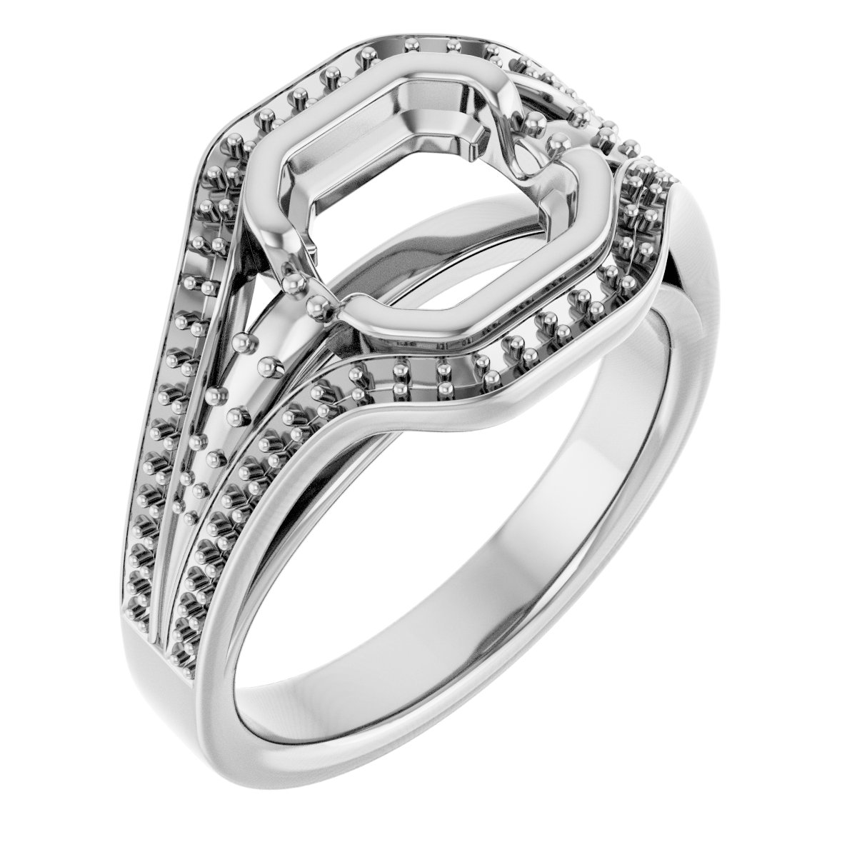 Bezel-Set Accented Engagement Ring