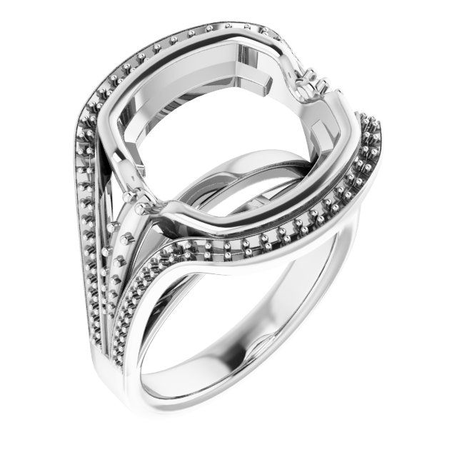Bezel-Set Accented Engagement Ring