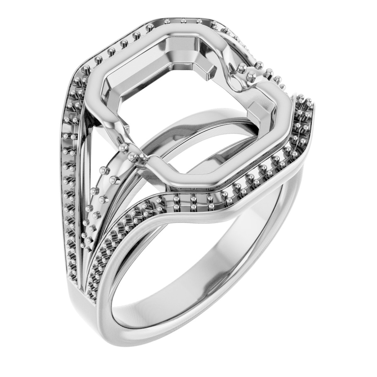 Bezel-Set Accented Engagement Ring