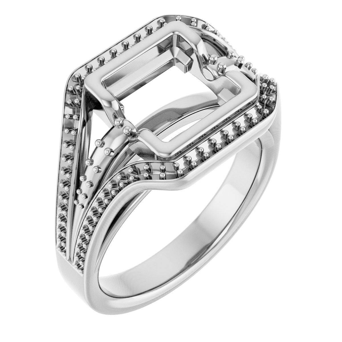 Bezel-Set Accented Engagement Ring