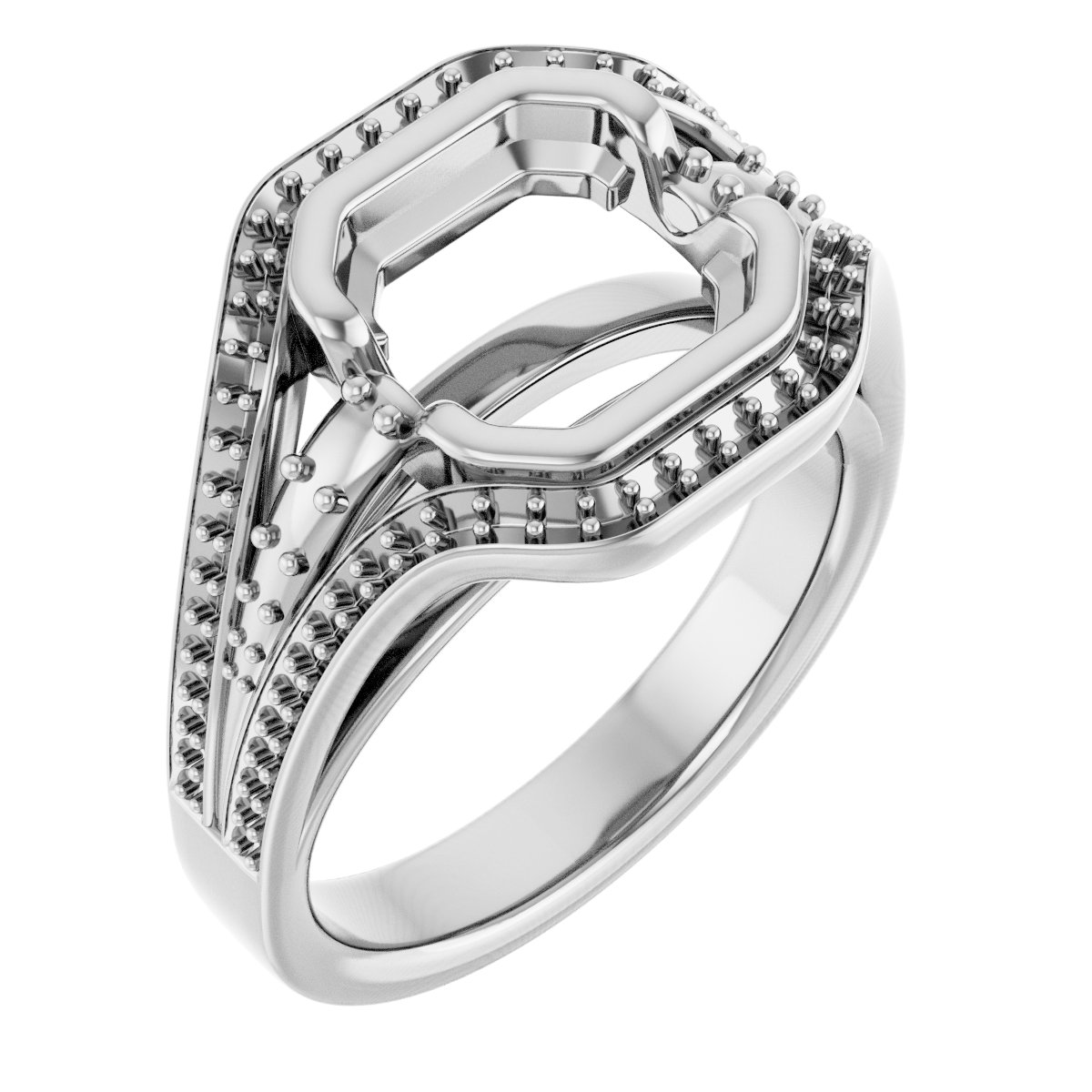 Bezel-Set Accented Engagement Ring