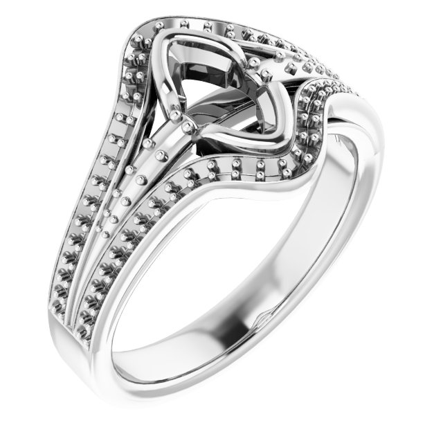 Bezel-Set Accented Engagement Ring