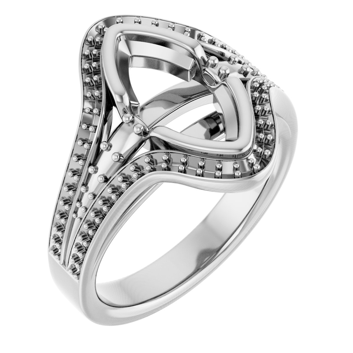 Bezel-Set Accented Engagement Ring