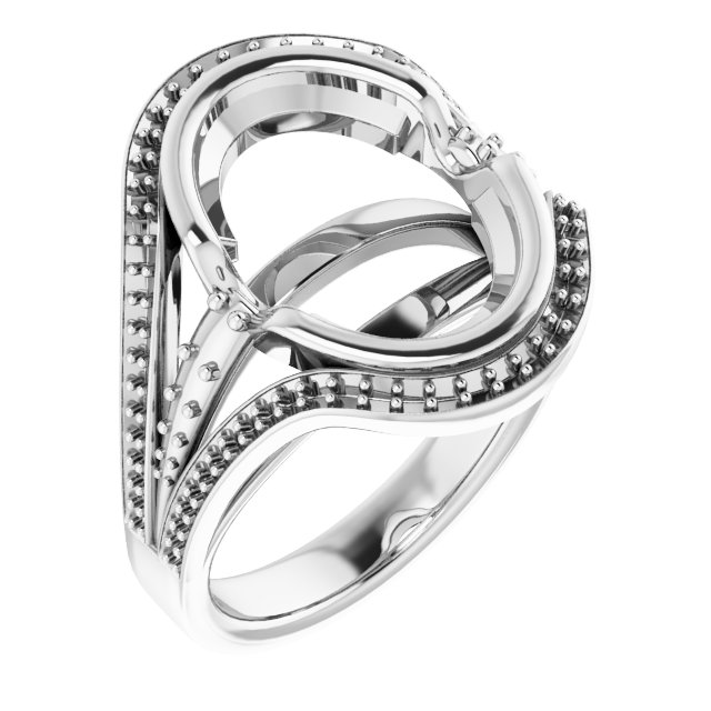 Bezel-Set Accented Engagement Ring