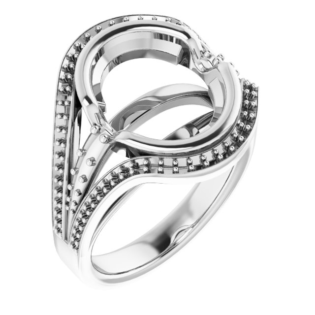 Bezel-Set Accented Engagement Ring