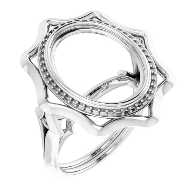 Bezel-Set Halo-Style Ring