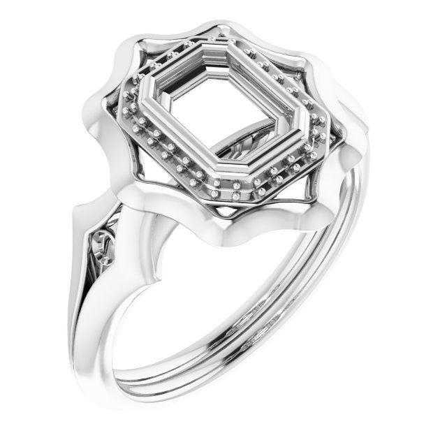 Bezel-Set Halo-Style Ring