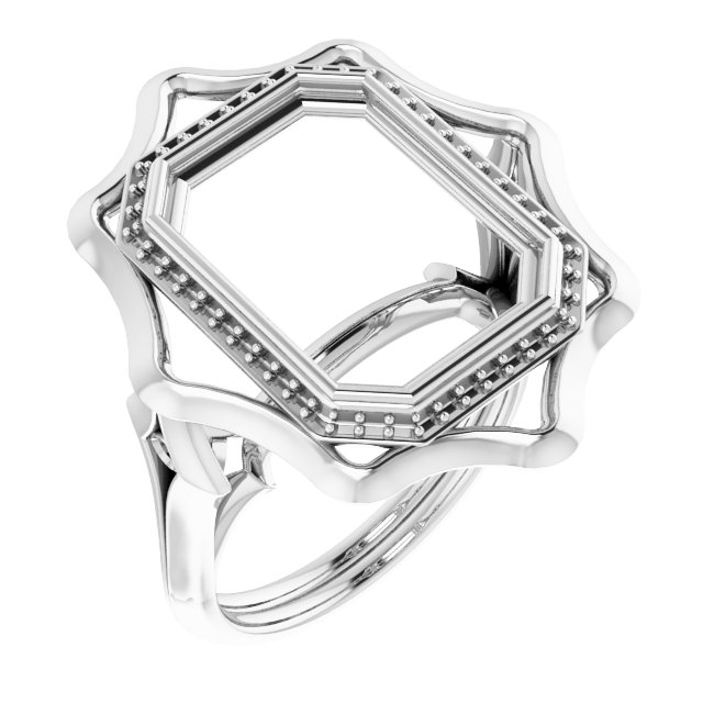 Bezel-Set Halo-Style Ring