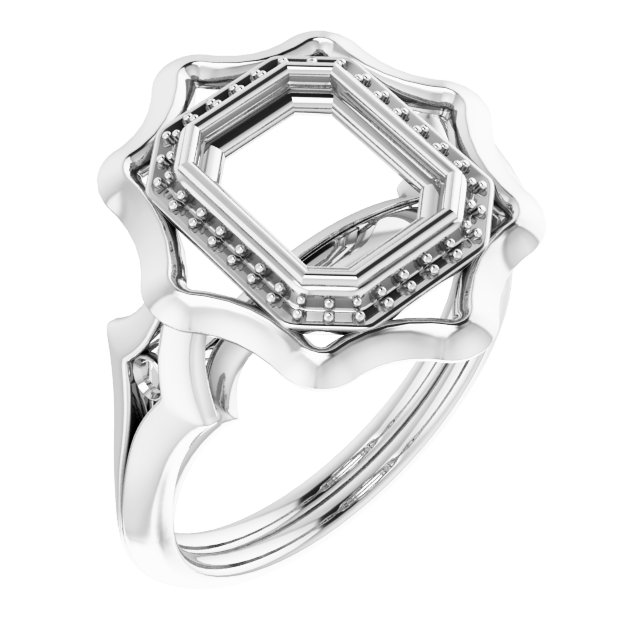 Bezel-Set Halo-Style Ring