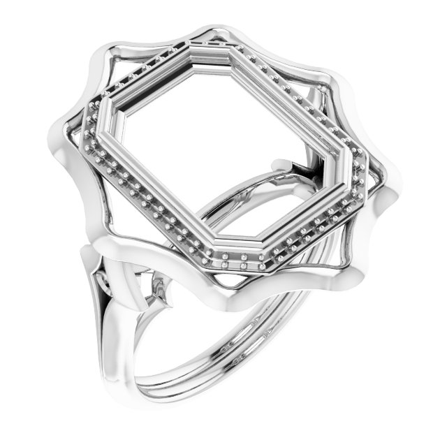 Bezel-Set Halo-Style Ring