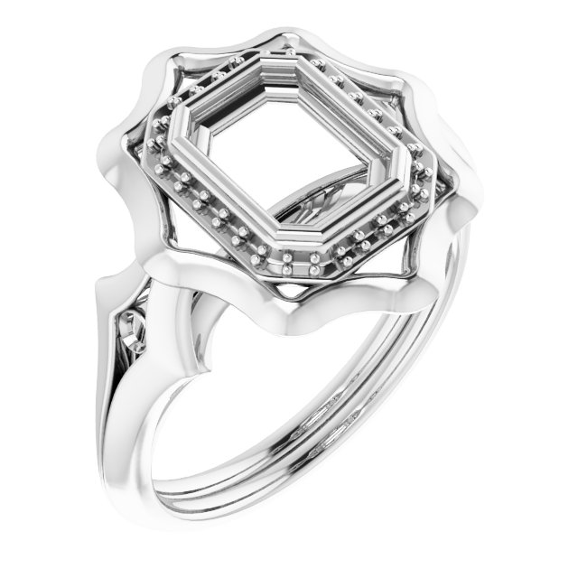Bezel-Set Halo-Style Ring