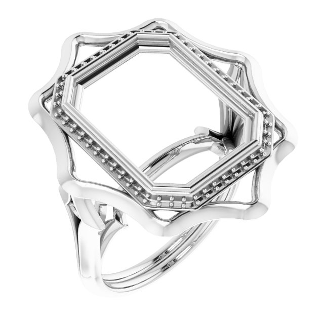 Bezel-Set Halo-Style Ring