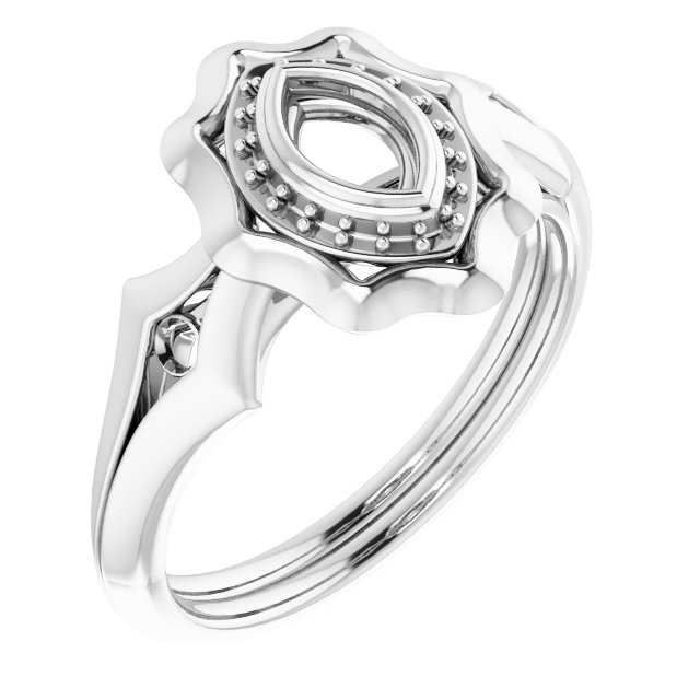 Bezel-Set Halo-Style Ring