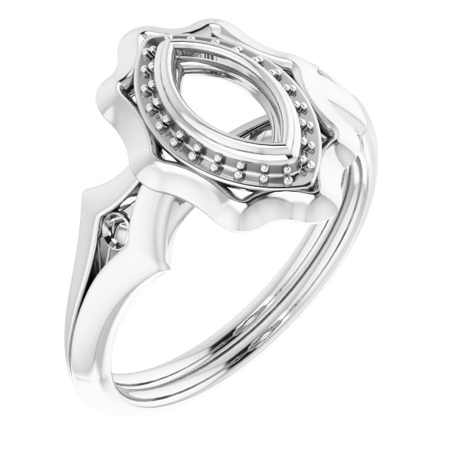 Bezel-Set Halo-Style Ring