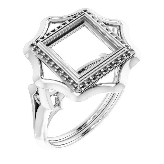 Bezel-Set Halo-Style Ring