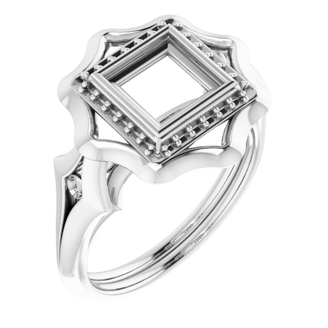 Bezel-Set Halo-Style Ring