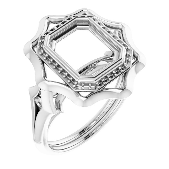 Bezel-Set Halo-Style Ring