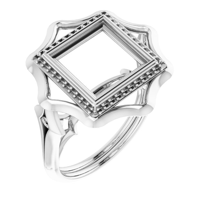 Bezel-Set Halo-Style Ring