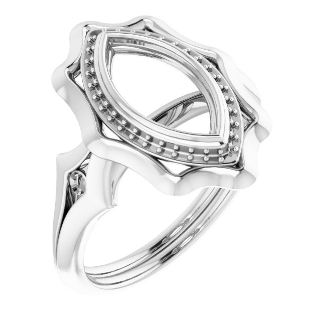Bezel-Set Halo-Style Ring
