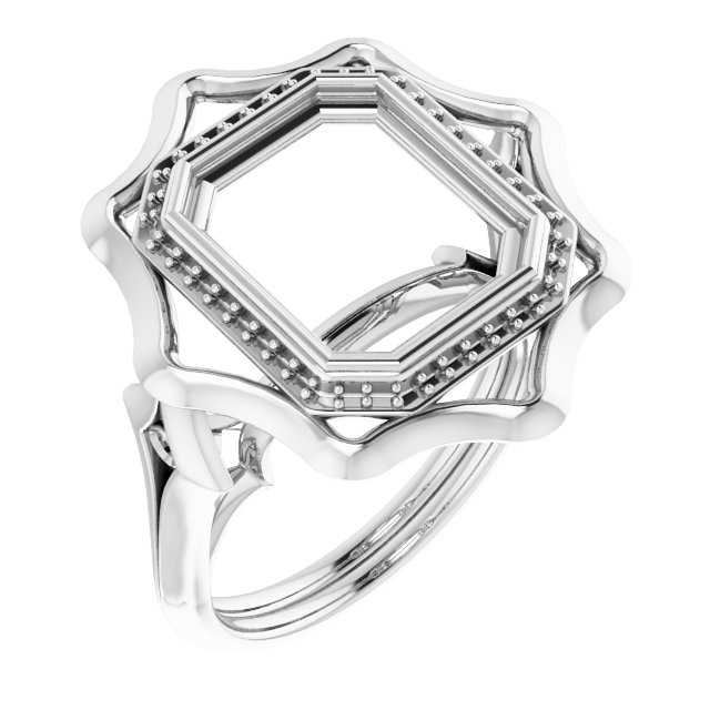 Bezel-Set Halo-Style Ring