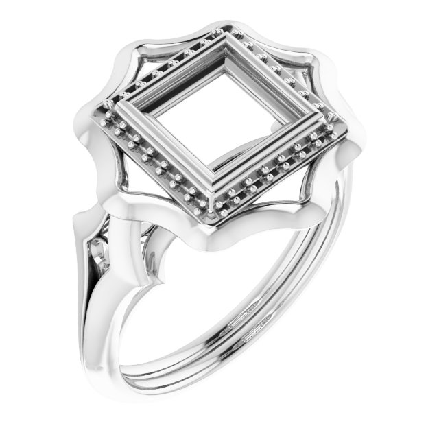 Bezel-Set Halo-Style Ring