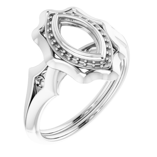Bezel-Set Halo-Style Ring