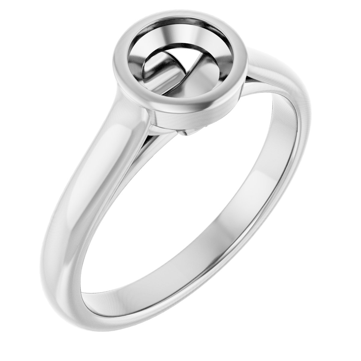 Bezel-Set Solitaire Engagement Ring