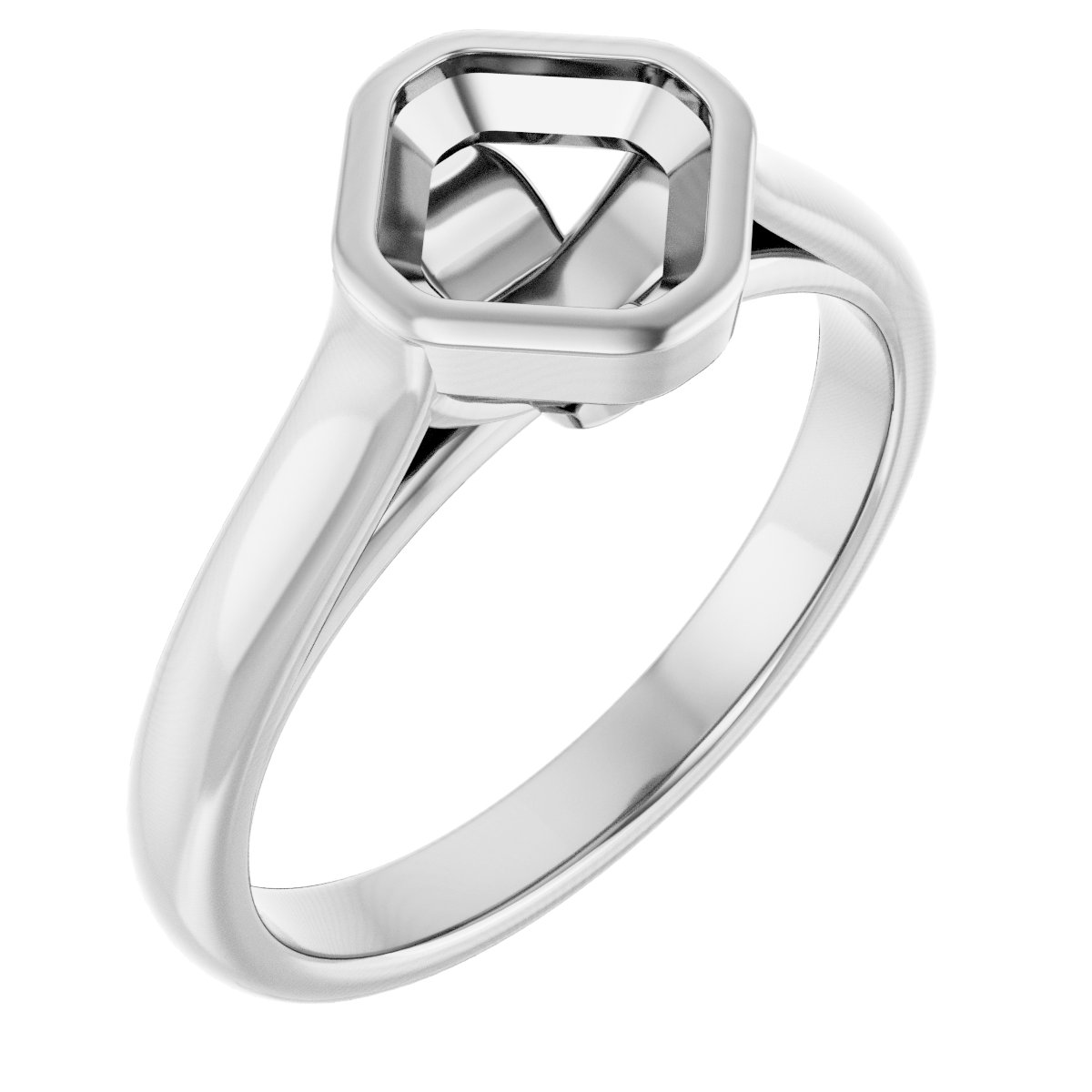 Bezel-Set Solitaire Engagement Ring