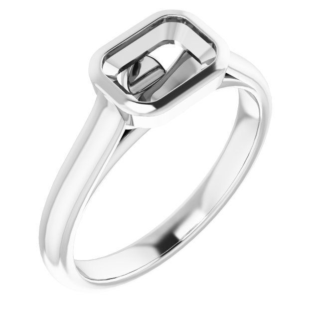 Bezel-Set Solitaire Engagement Ring