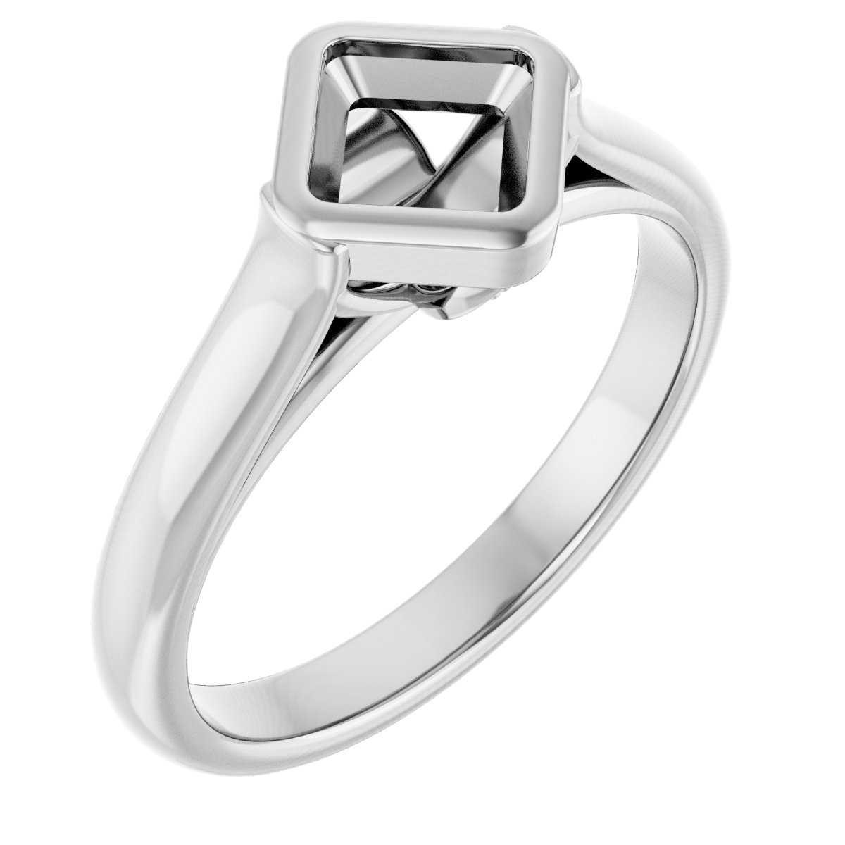 Bezel-Set Solitaire Engagement Ring