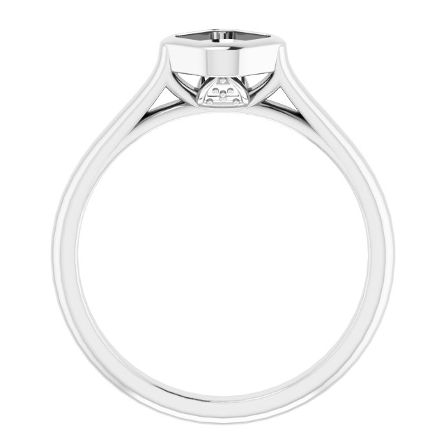 8 mm Round Engagement Ring Mounting view 2
