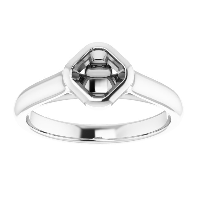 8 mm Round Engagement Ring Mounting view 3