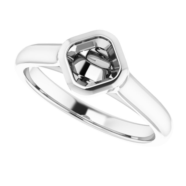8 mm Round Engagement Ring Mounting view 5