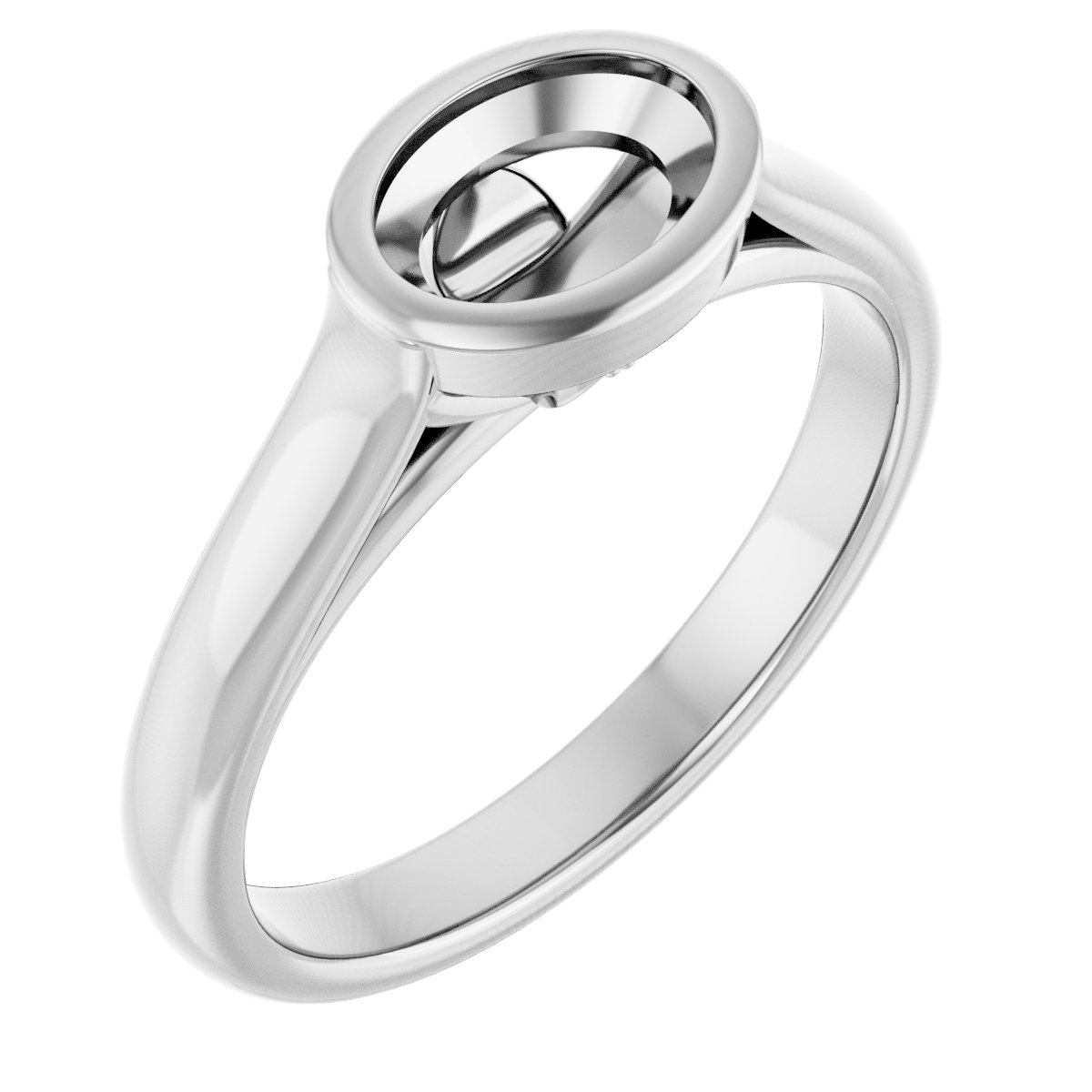 Bezel-Set Solitaire Engagement Ring