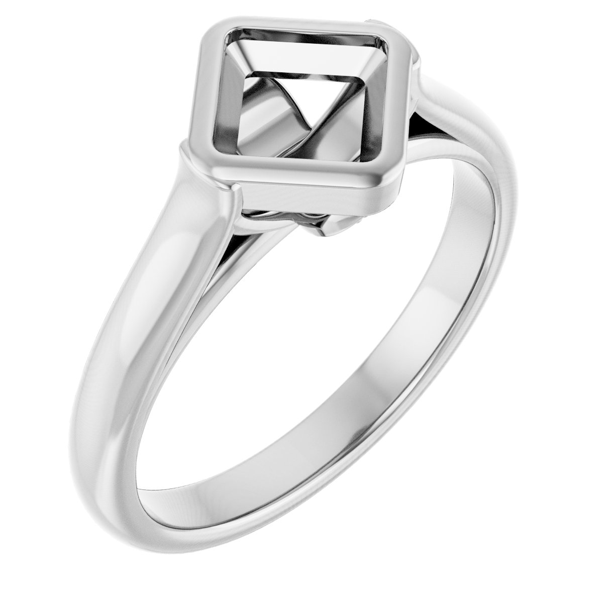 Bezel-Set Solitaire Engagement Ring