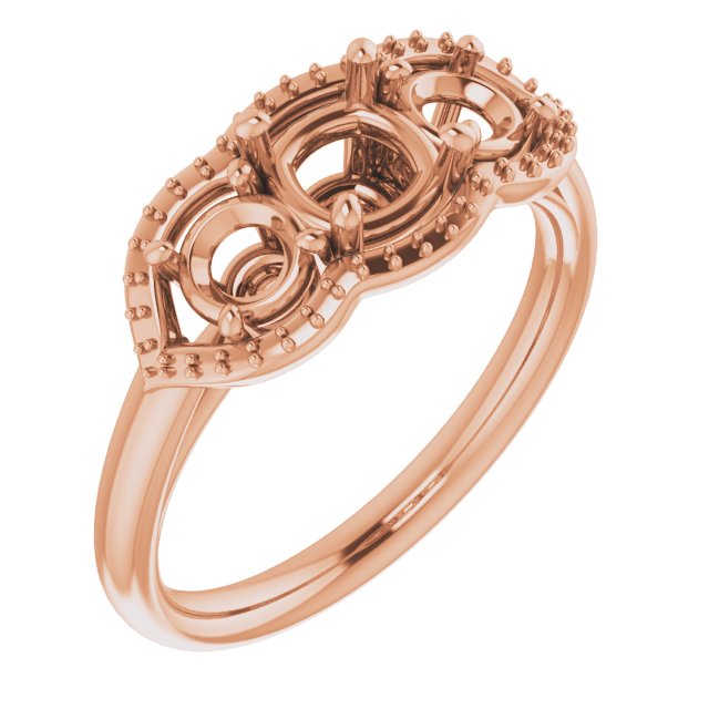 Three-Stone Halo-Style Engagement Ring