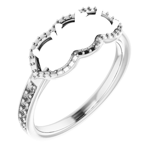 Three-Stone Halo-Style Ring