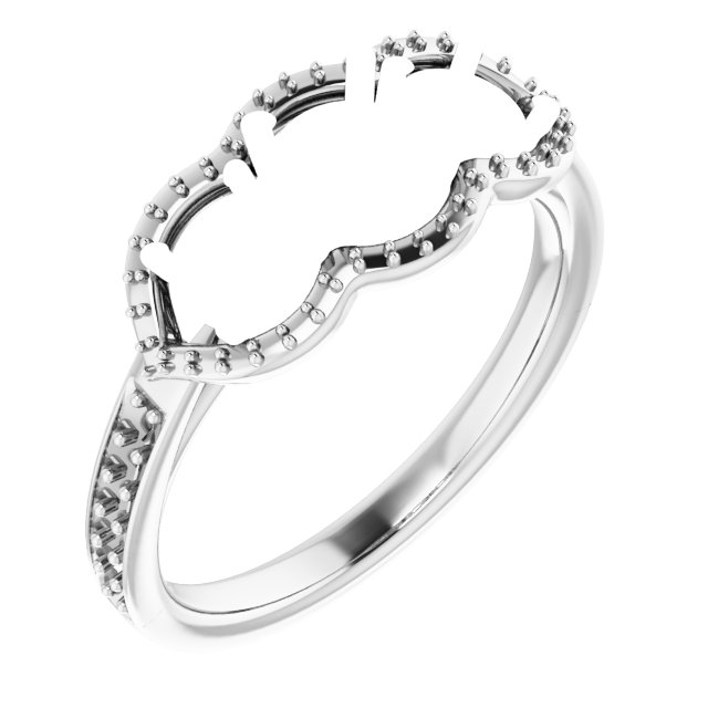 Three-Stone Halo-Style Ring