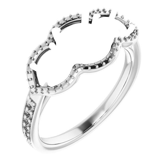 Three-Stone Halo-Style Ring