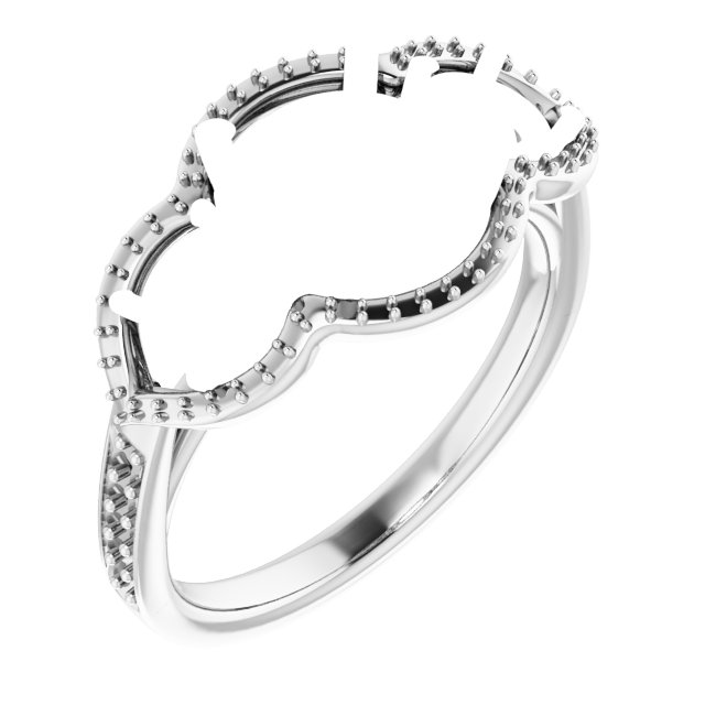 Three-Stone Halo-Style Ring