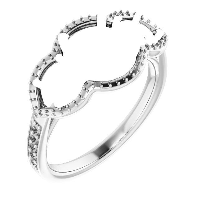 Three-Stone Halo-Style Ring