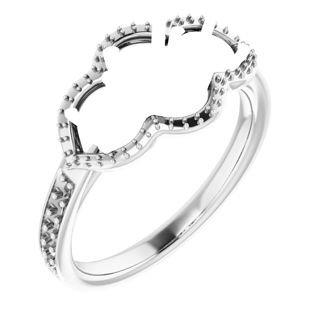 Three-Stone Halo-Style Ring