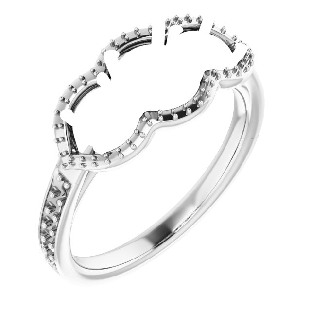 Three-Stone Halo-Style Ring