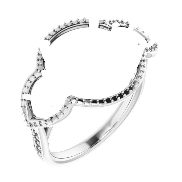 Three-Stone Halo-Style Ring
