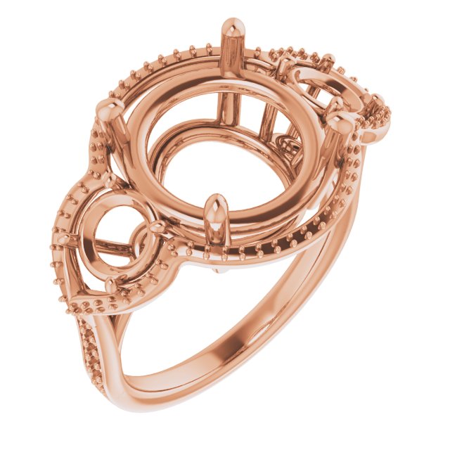 Three-Stone Halo-Style Ring