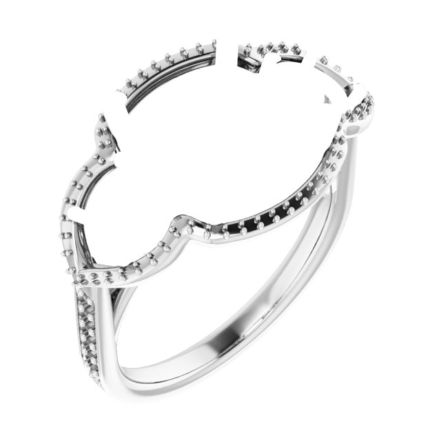 Three-Stone Halo-Style Ring