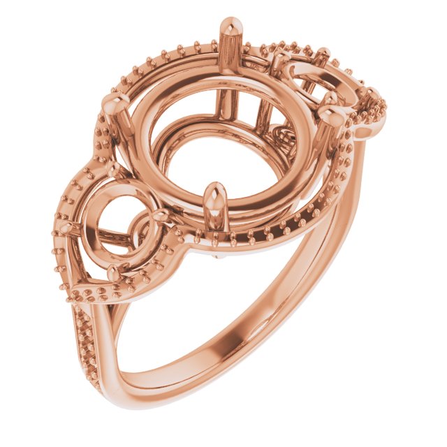 Three-Stone Halo-Style Ring
