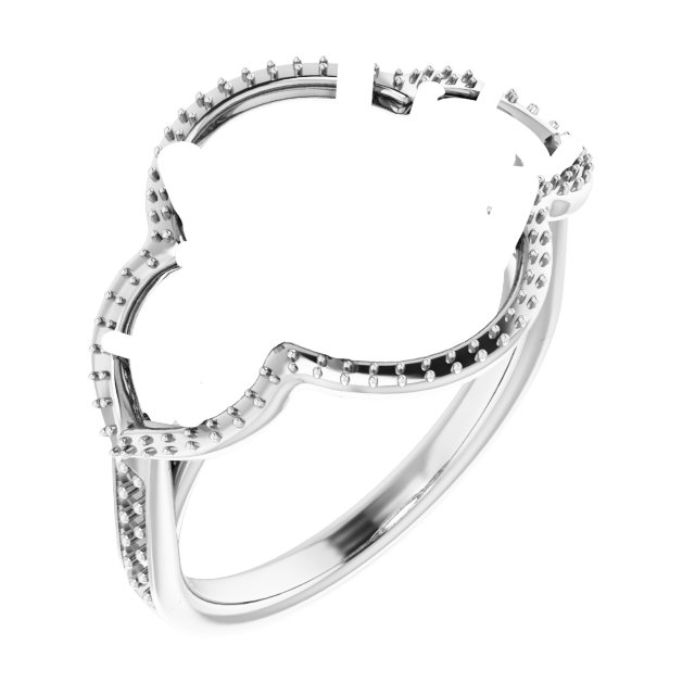Three-Stone Halo-Style Ring