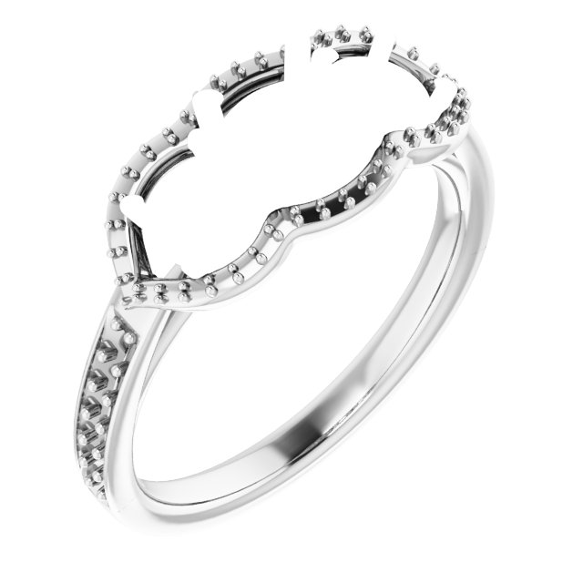 Three-Stone Halo-Style Ring