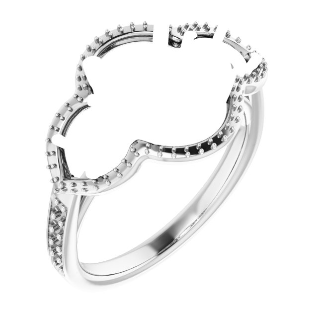 Three-Stone Halo-Style Ring
